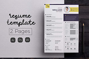 Creative Resume & CV Template, a Resume Template by Hito Graphic (Thumbnail 1 of 8)