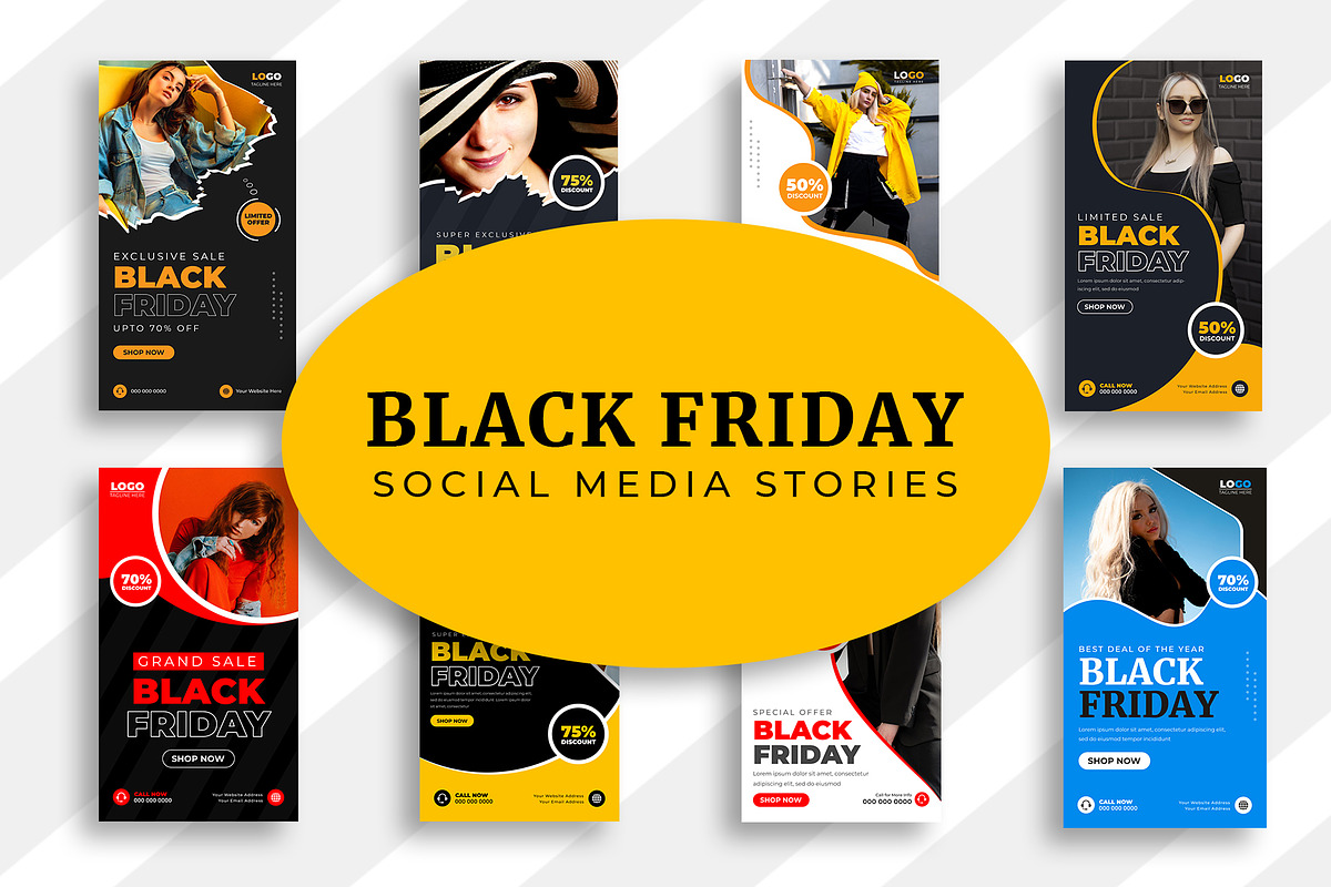 Black Friday Social Media Stories, a Social Media Template by Designgrove
