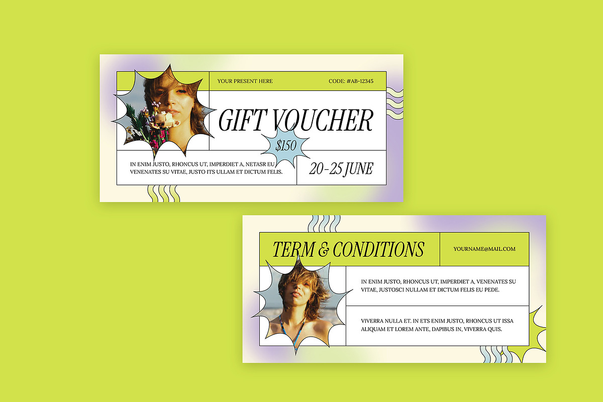 Classic Y2K Gift Voucher, a Card Template by Neermana (Photo 2 of 4)