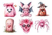 Charm Pink Halloween Clipart, an Illustration by Daily.Designs (Thumbnail 3 of 5)
