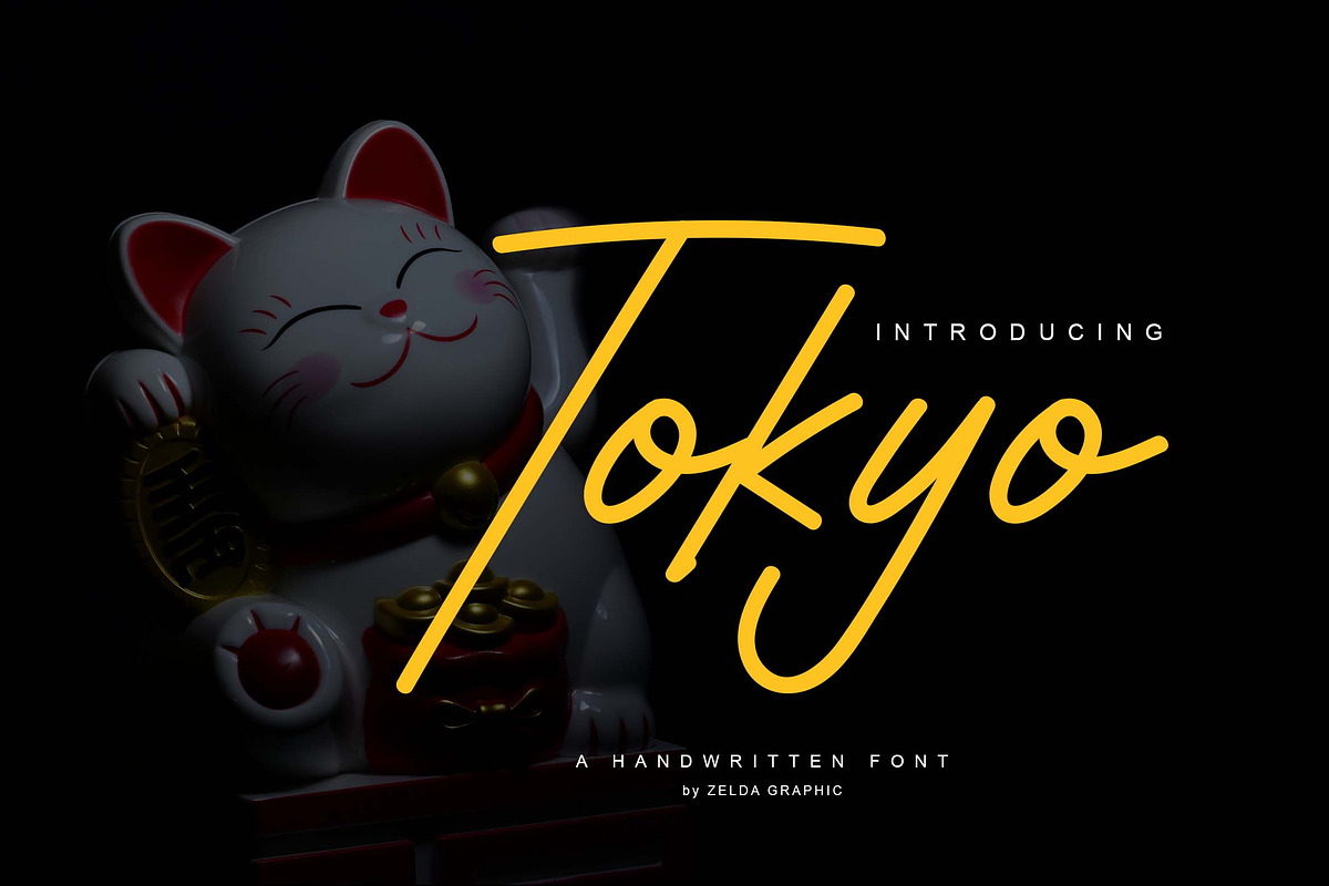 Tokyo, a Script Font by Zelda Graphic (Photo 1 of 6)
