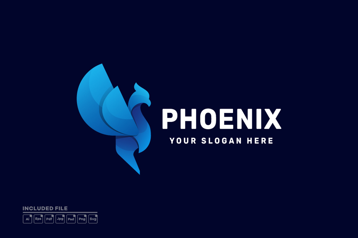 Phoenix Gradient Logo Vector, a Branding & Logo Template by yuanesei