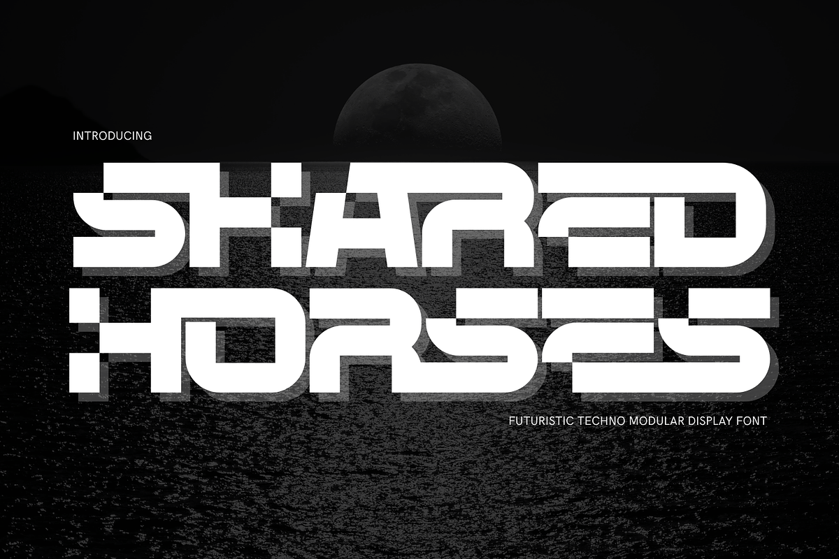 Shared Horses - Cyber Display Font, a Sans Serif Font by 177Studio (Photo 1 of 8)