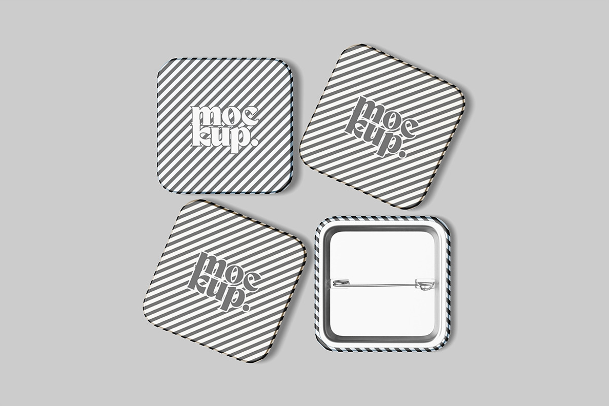 Square Pin Mockup, a Mockup by DxSLEX (Photo 5 of 5)
