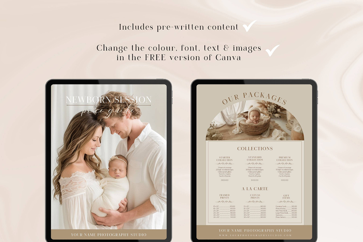 Newborn Pricing Guide for Canva, a Templates & Theme by Princess & the Pea Design (Photo 3 of 5)