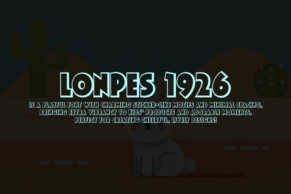 Lonpes 1926 - Kiddies Font, a Sans Serif Font by Monoletter Studio (Photo 4 of 4)