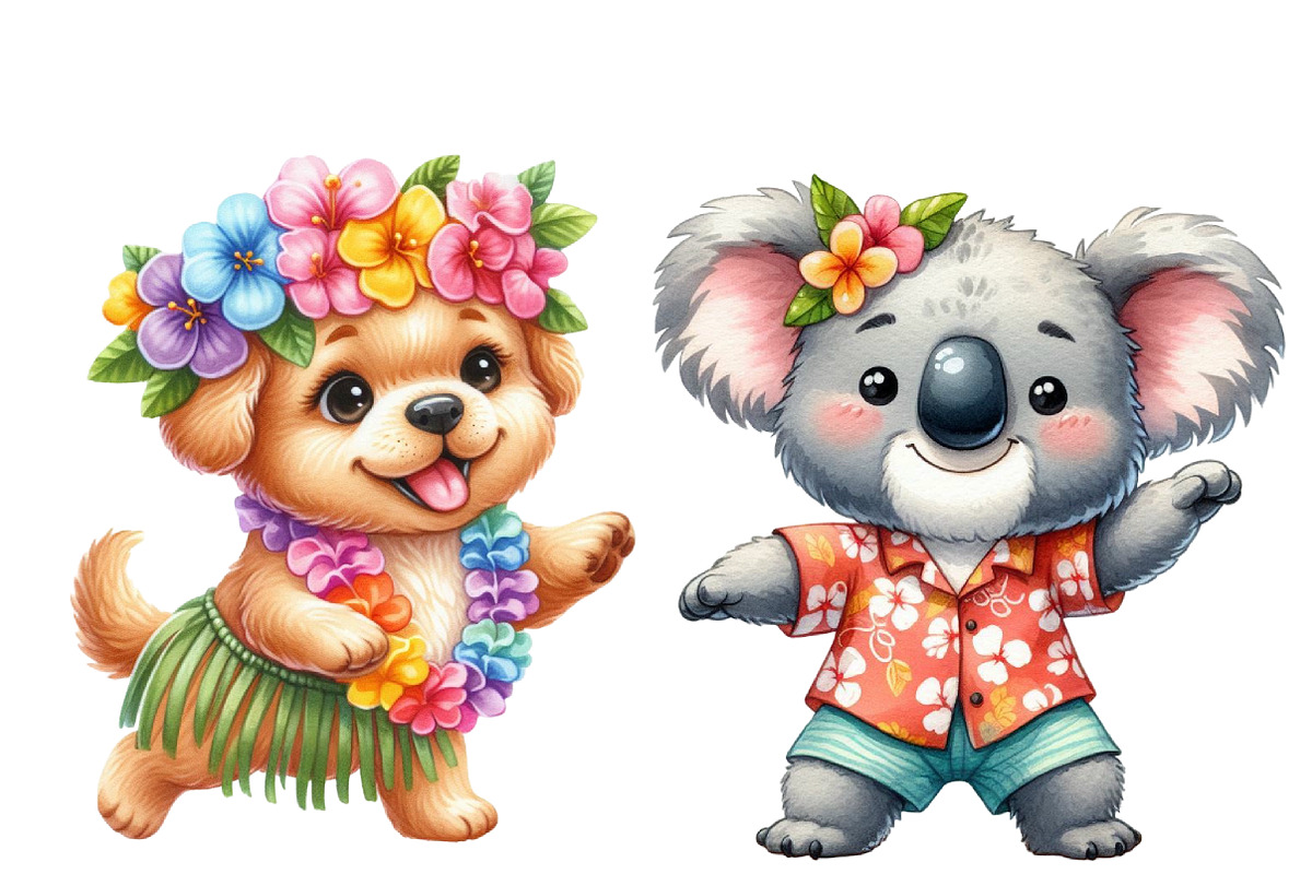 Cute Tropical Hula Dance Hawaiian, an Illustration by Designworld (Photo 5 of 6)