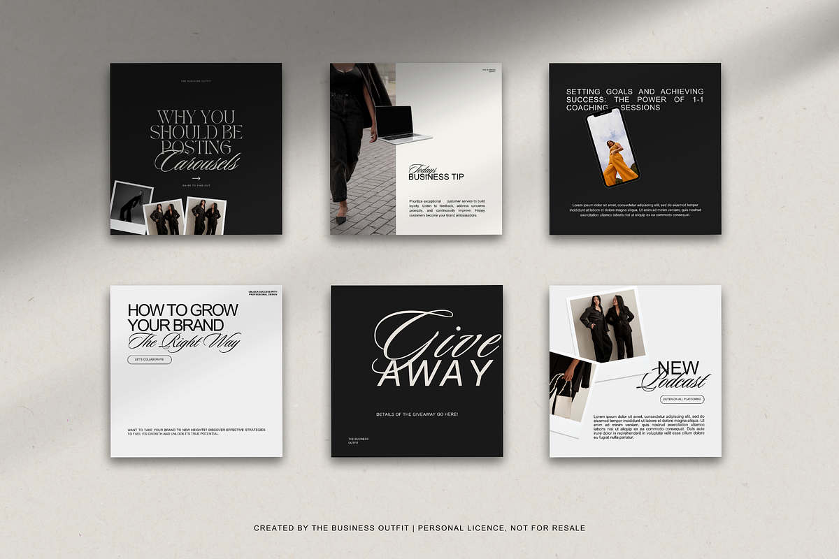 Canva | Luxe Instagram Posts Stories, a Social Media Template by thebusinessoutfit (Photo 10 of 14)