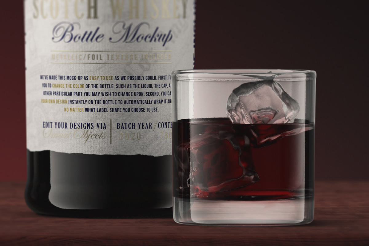 Scotch Whiskey Bottle Mockup, a Product Mockup by HexenDesigns (Photo 12 of 14)
