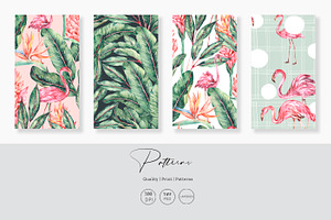 Flamingo, Patterns Set!