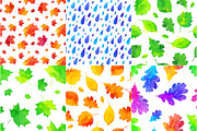 8 vector watercolor autumn patterns, a Pattern Graphic by Art of Sun (Thumbnail 2 of 3)