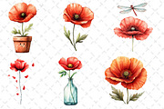 Poppy Flowers Clipart PNG, an Illustration by Dream Creation (Thumbnail 3 of 6)