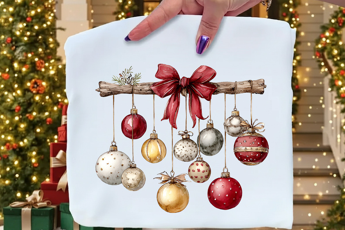 Christmas Decorations Clipart, an Illustration by Craft Nest (Photo 6 of 11)