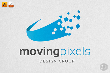 Moving Pixels Design Logo Template