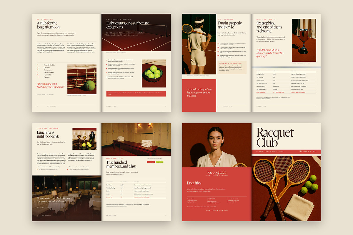 Vintage Sport Club Brochure Template, a Brochure Template by BrandPacks (Photo 3 of 5)