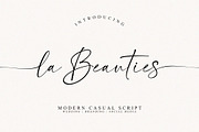 La Beauties | Casual Handwritten, a Script Font by MJB Letters (Thumbnail 1 of 11)