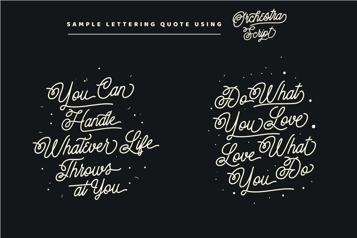 Orchestra Script - Monoline Typeface, a Script Font by ianmikraz (Photo 11 of 14)