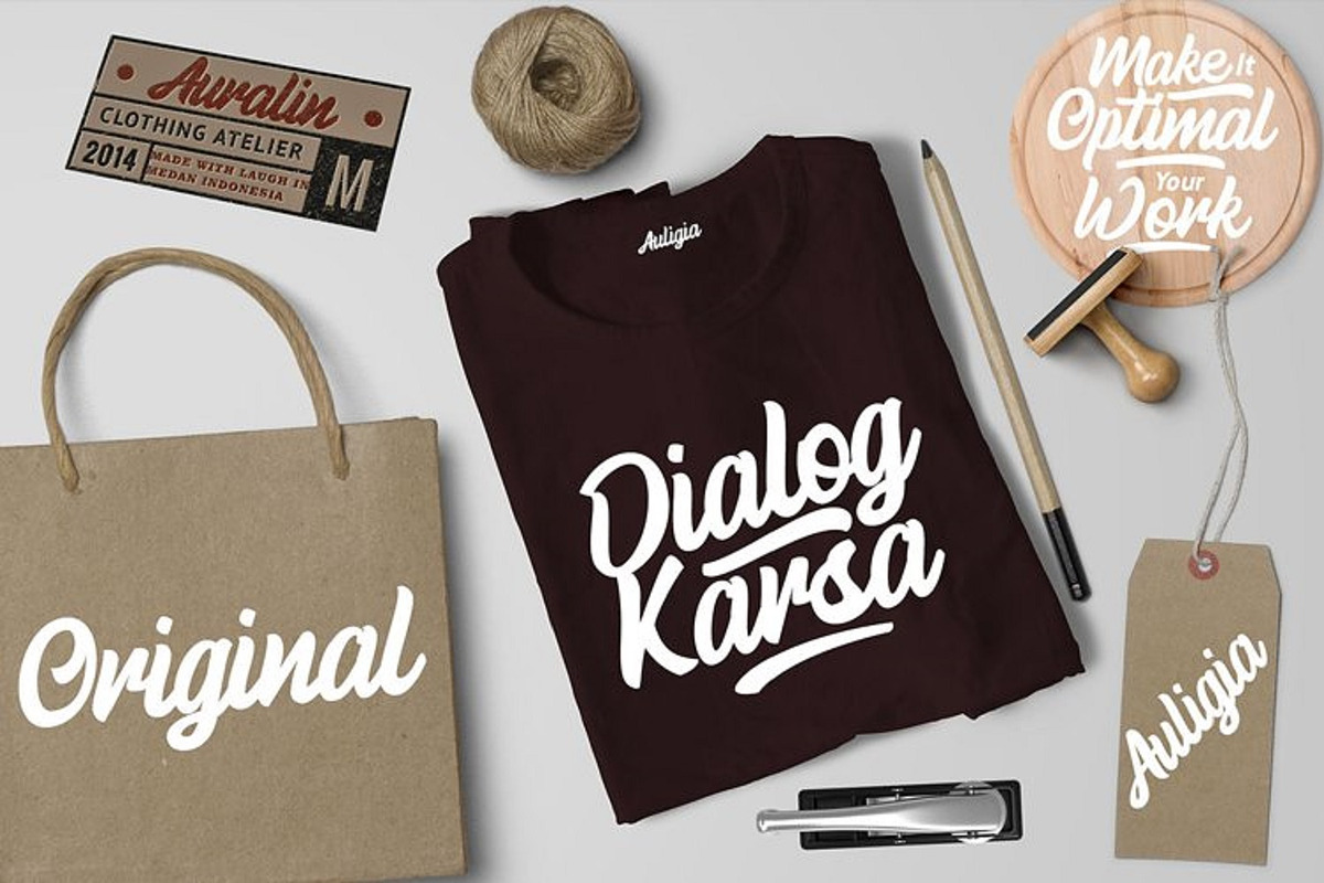 Malaga Script for Branding, a Script Font by Black Junst (Photo 5 of 6)