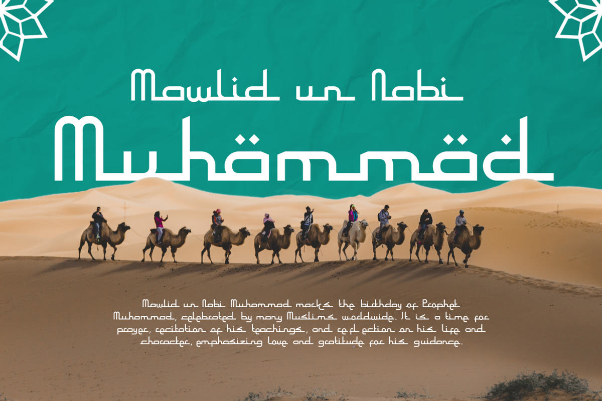 Wasilah Islamic Style Display Font, a Serif Font by Vadovastd (Photo 3 of 7)