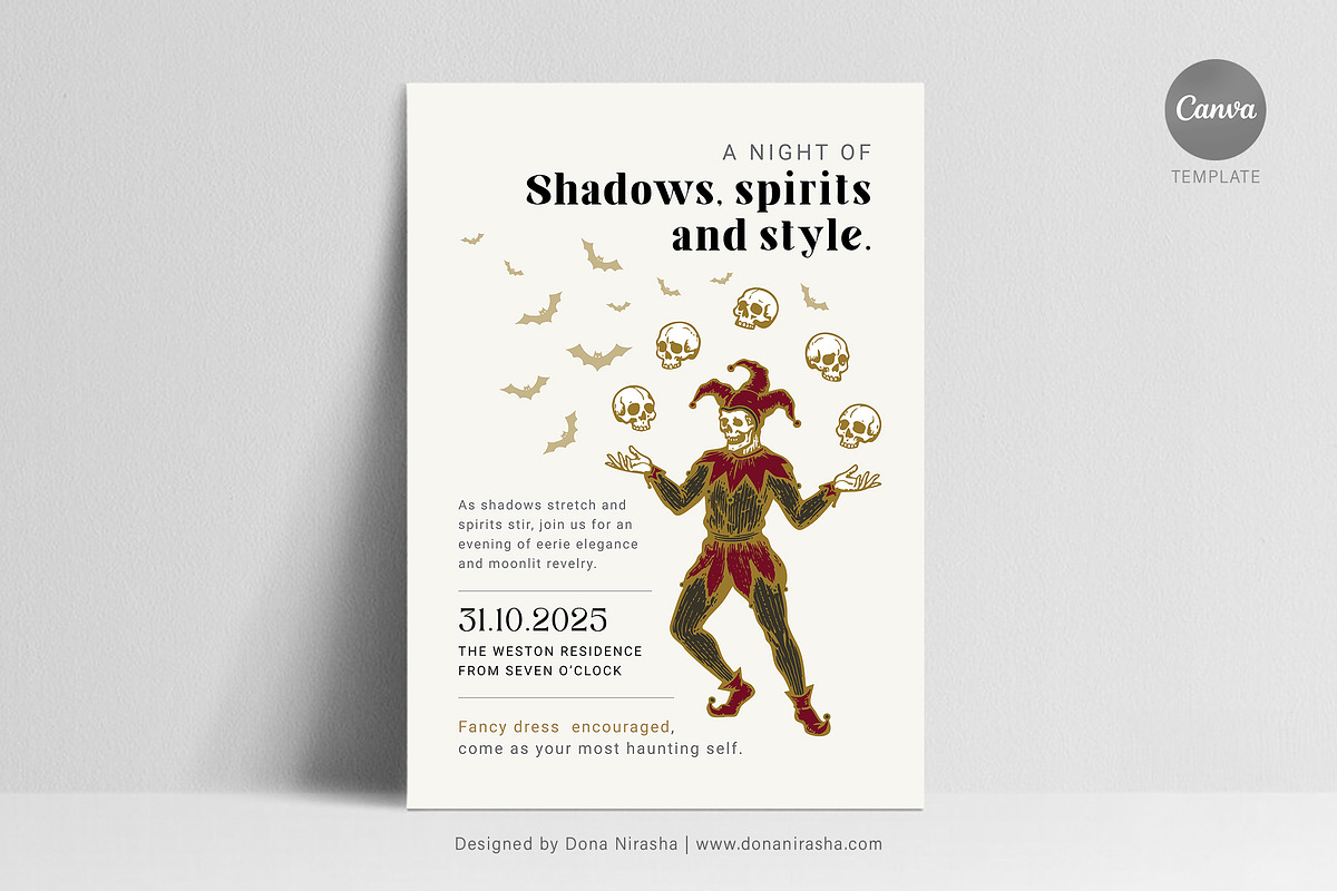 Editable Halloween Canva template