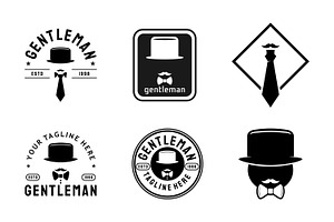 Set Of Creative Gentlemen Club Logo