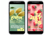Colorful 3D Fruit Social Media Pack, a Social Media Template by McLittle Stock (Thumbnail 2 of 6)
