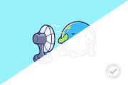 Cute Earth Cartoon Global Warming, an Education Illustration by tkzgraphic (Thumbnail 2 of 3)