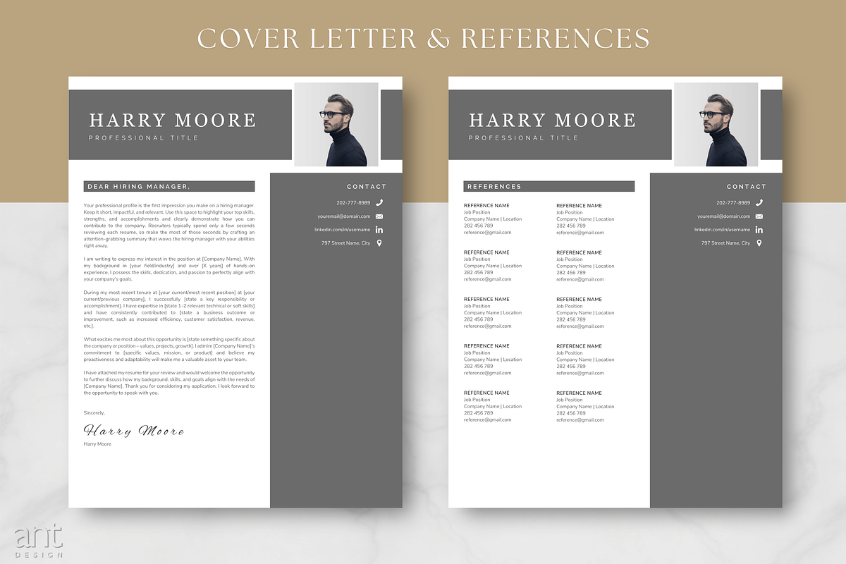 Modern Resume Template - Harry preview 4