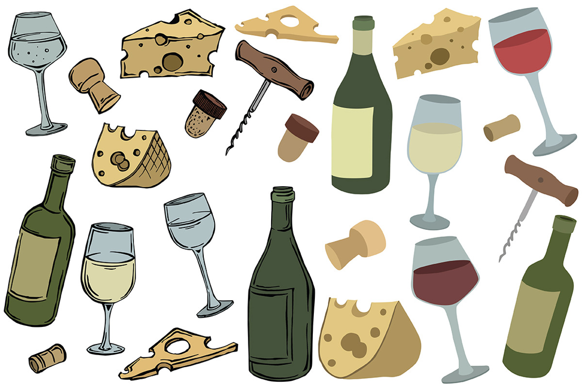 Vector wine, a Food Illustration by risovanya (Photo 4 of 5)