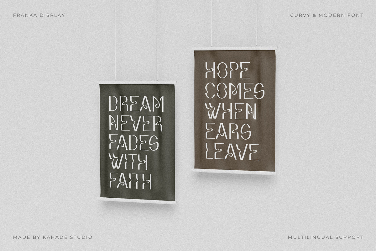 Franka - Modern Curvy & Wavy Font, a Sans Serif Font by Kahade Studio (Photo 13 of 20)