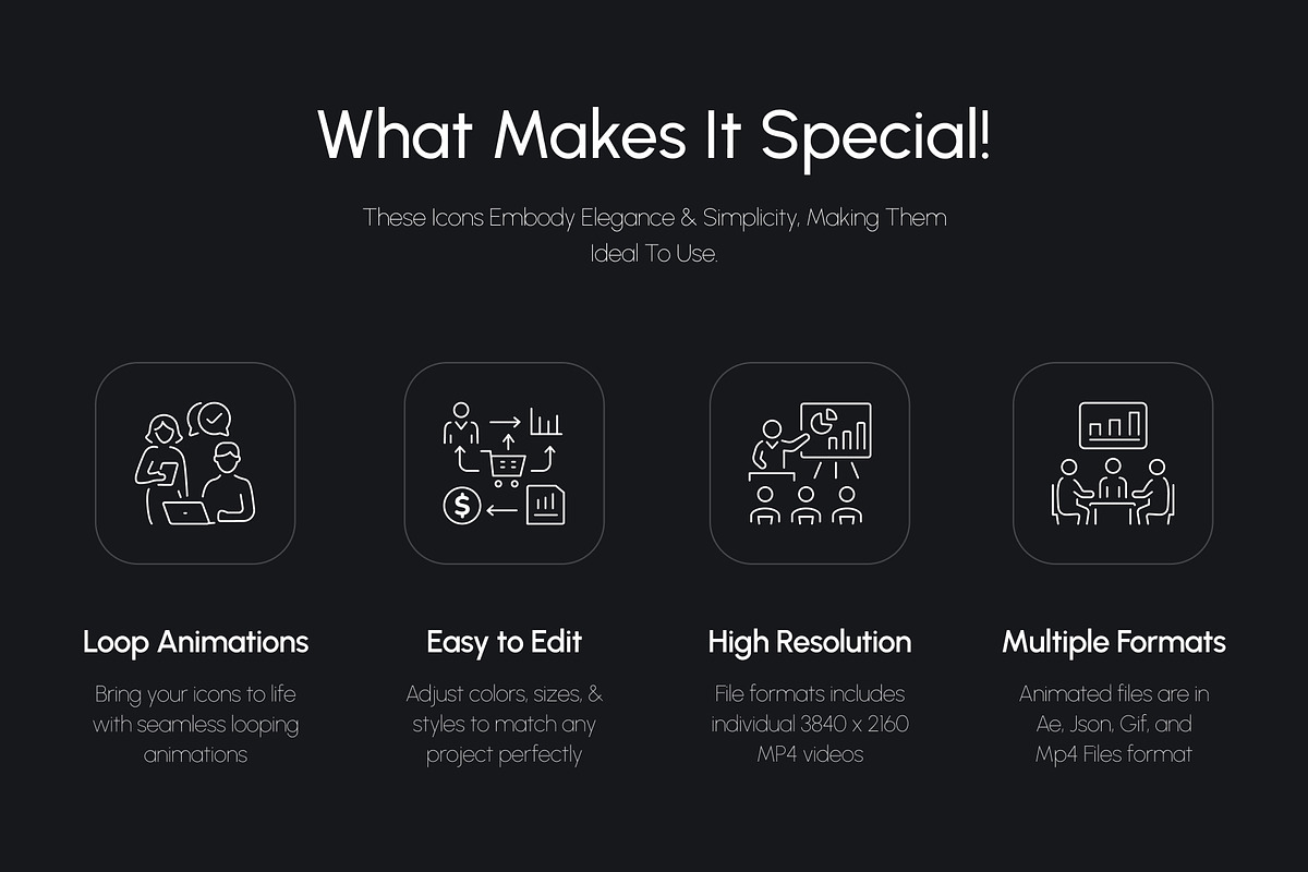 Animated Sales Strategy Icons Set, an Outline Icon by Prosymbols (Photo 2 of 4)