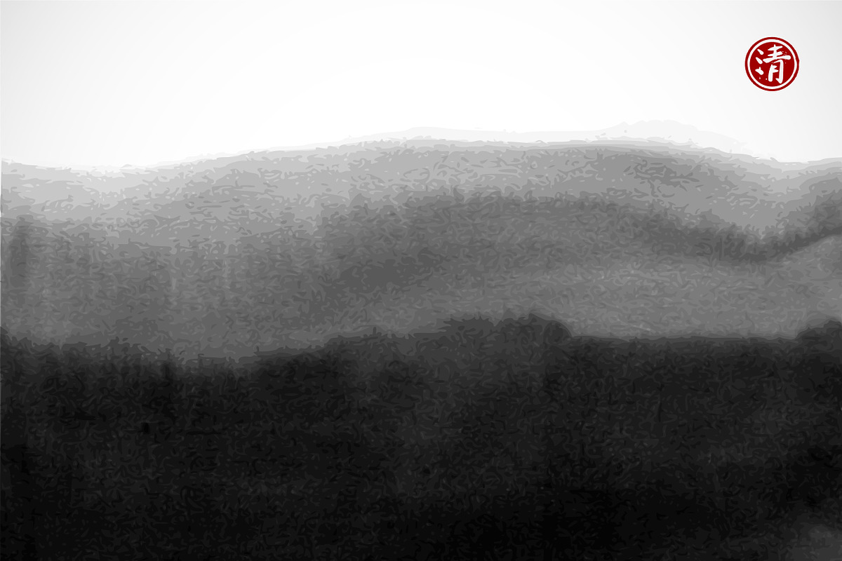 Vector ink wash painting textures, a Texture Graphic by Elina_Li (Photo 3 of 12)