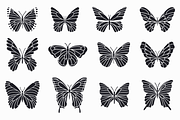 Butterfly Silhouette Vector Bundle, an Animal Illustration by Kusumaillustration (Thumbnail 7 of 13)