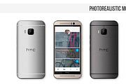 HTC One M9 Vector MockUp, a Product Mockup by Alex_Yanko (Thumbnail 2 of 5)