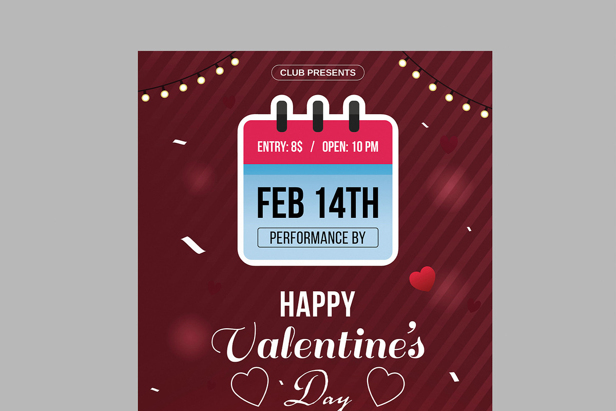 Valentine Flyer Layout Template, a Flyer Template by MightyDesign (Photo 4 of 8)