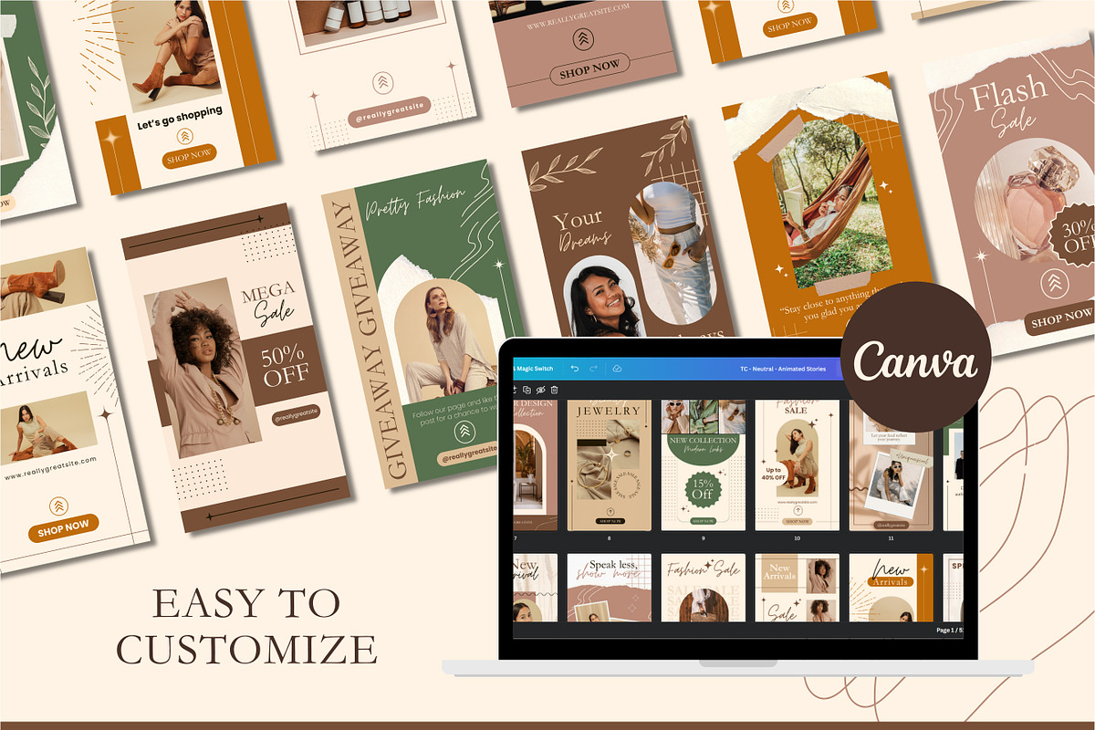 50 Animated Stories Canva Template, a Templates & Theme by ...