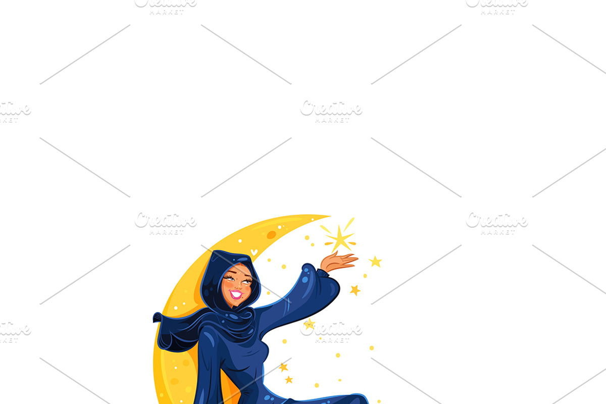Lady on the Moon, a Person Illustration by MISS CHATZ (Photo 3 of 3)