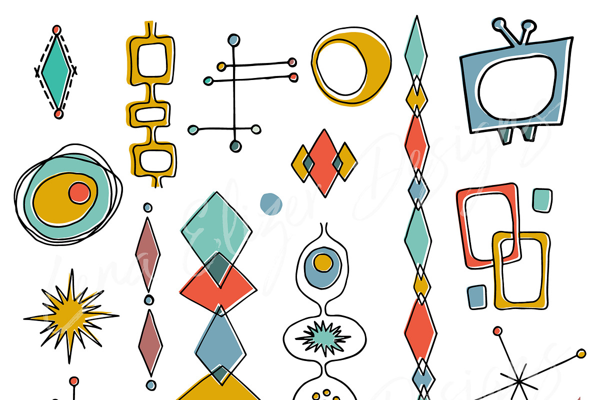 Retro Vector Shapes, an Object Graphic by Lena Elizer Art + Design (Photo 2 of 4)