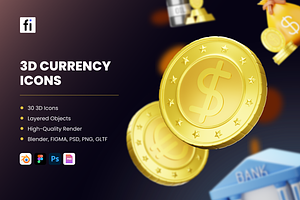 3D Currency Icons