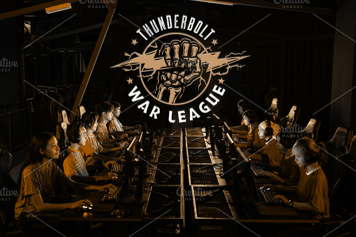Thunderbolt War League Emblem, a Branding & Logo Template by Atlantis X Nurman Arbai (Photo 1 of 2)