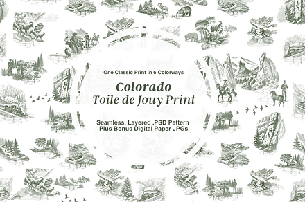 Colorado Seamless Pattern Set, a Pattern Graphic by Hughes Studio