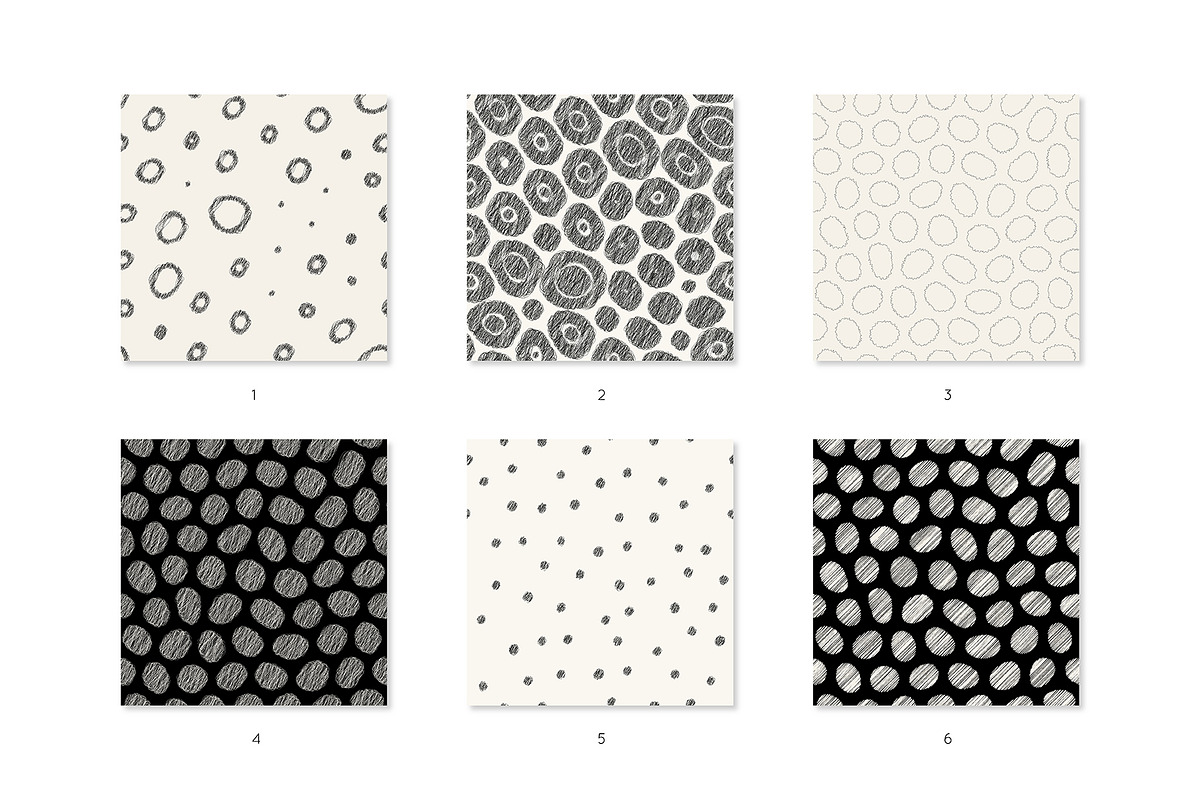 Scribble Seamless Patterns Set, a Pattern Graphic by Curly_Pat (Photo 4 of 6)