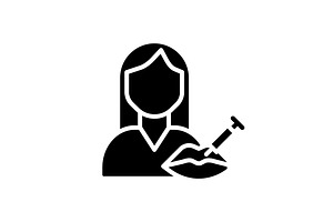 Cosmetic services black glyph icon, a Solid Icon by IMG Visuals