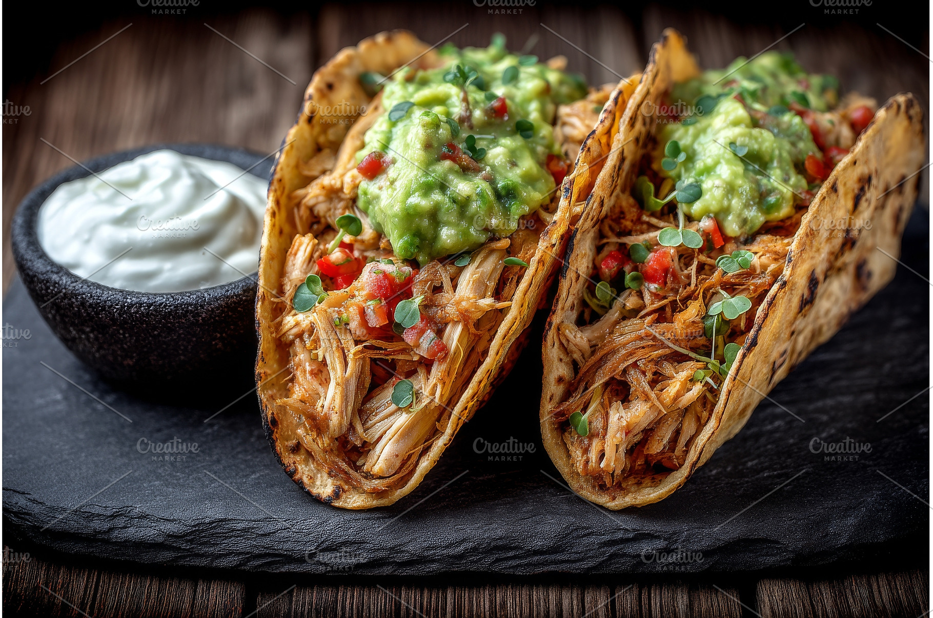 Tacos featuring glazed chicken, a Food & Drink Photo by ZinetroN