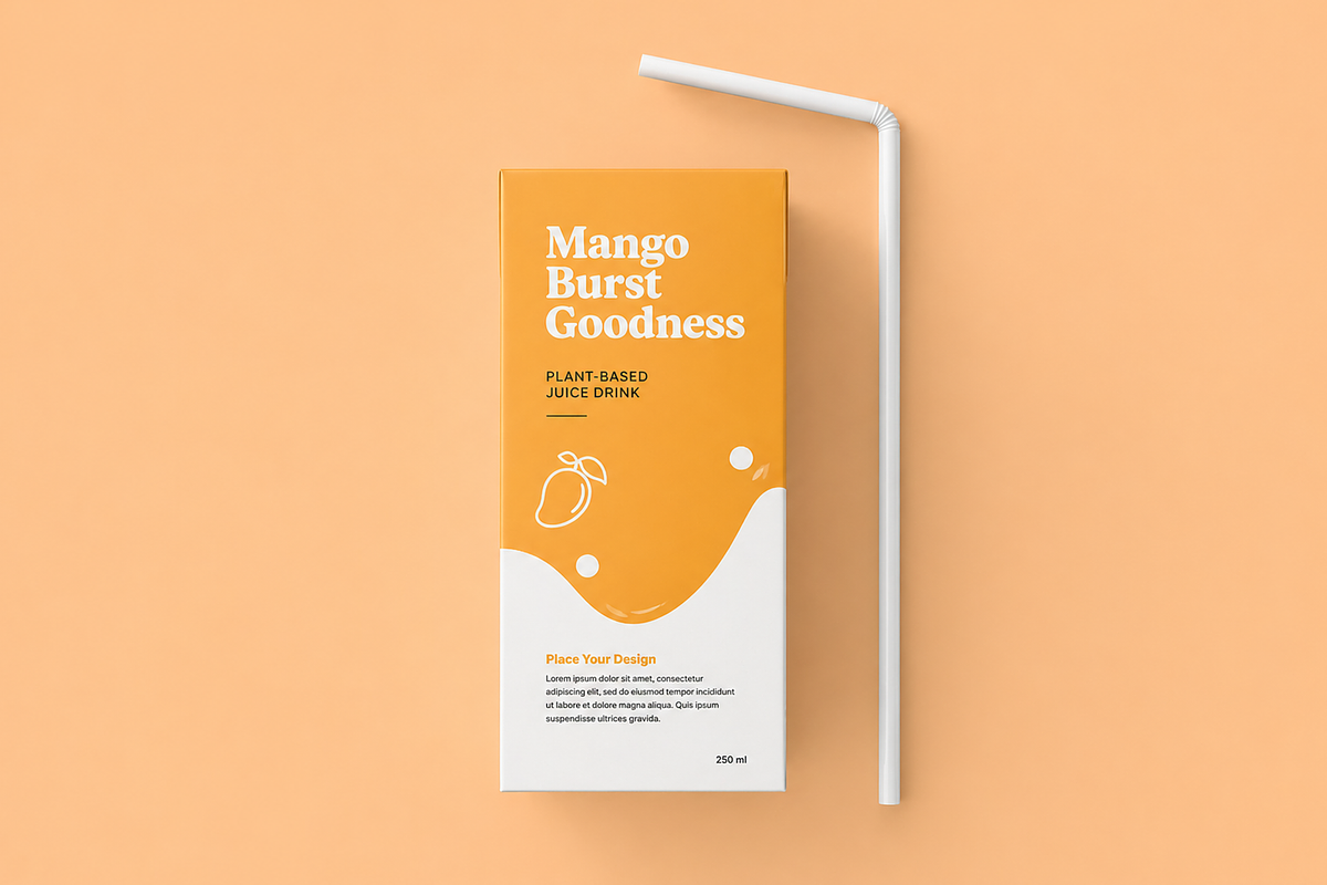 Milk Carton Packaging Mockup, a Packaging Mockup by Custom.scene (Photo 3 of 4)