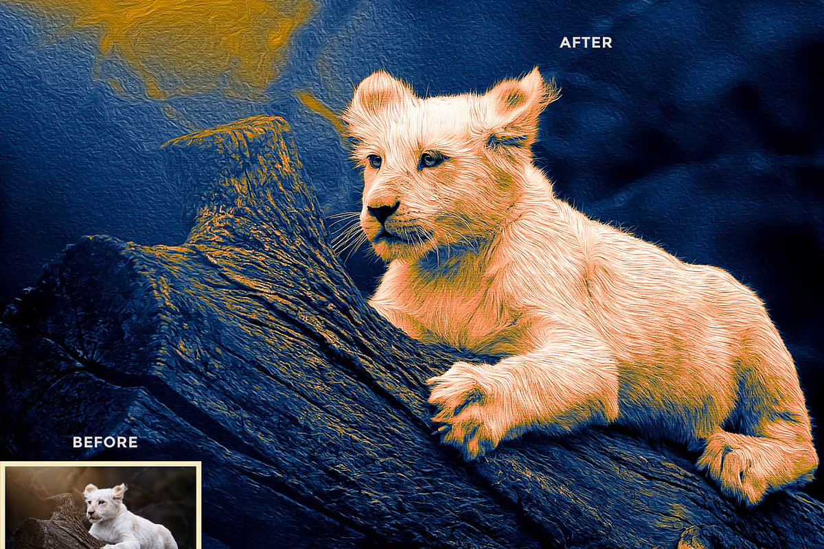 Tritone Oil Painting Ps Action, an Action Add-On by Studio Retouch (Photo 11 of 13)