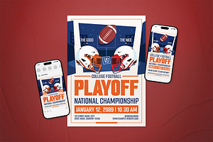 College Football Championship Flyer, a Flyer Template by The Good Store