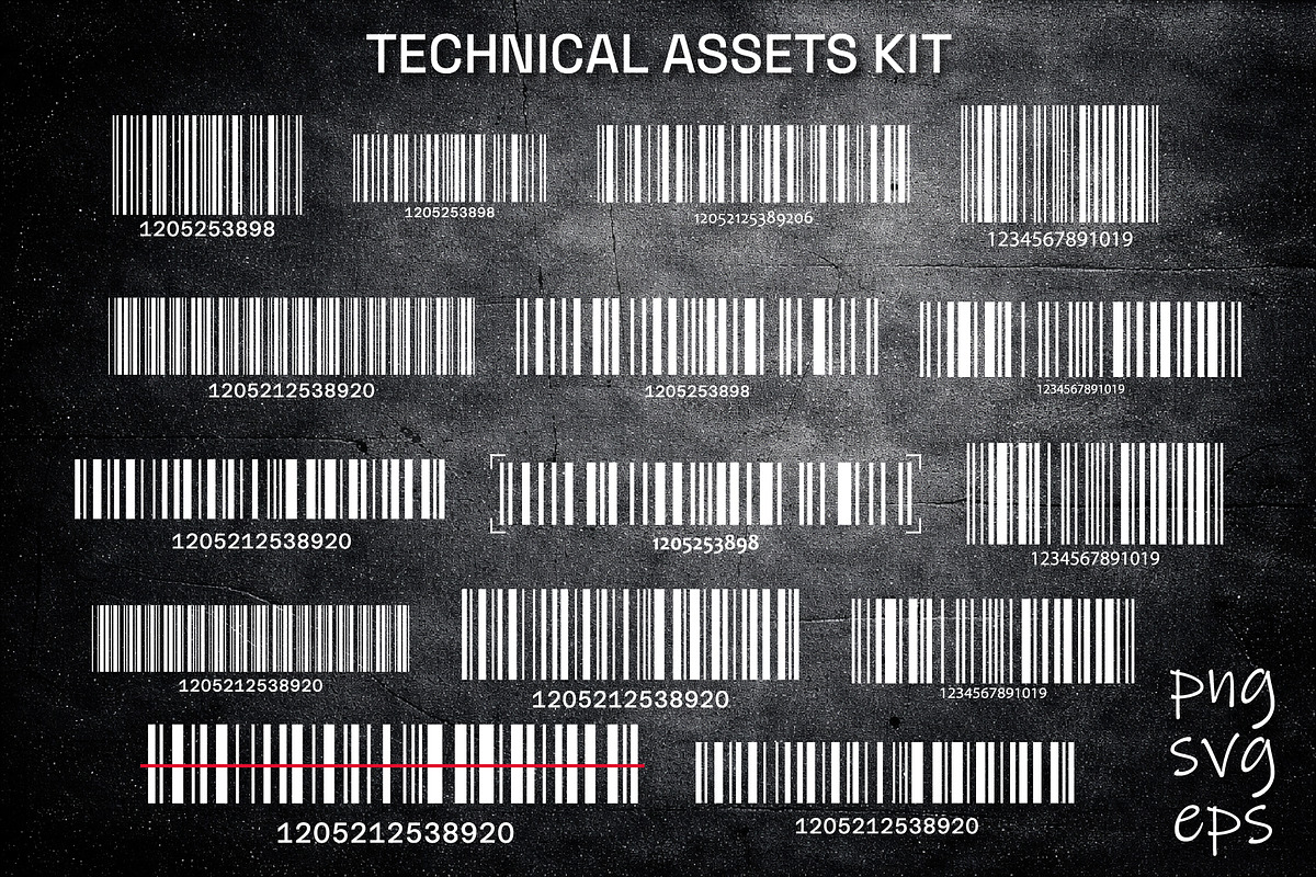 Industrial Barcode Kit, an Object Graphic by Le.nart (Photo 4 of 5)