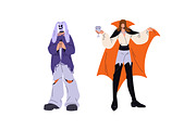 Halloween people set, banner, poster, a Person Illustration by PaperTrident (Thumbnail 7 of 14)