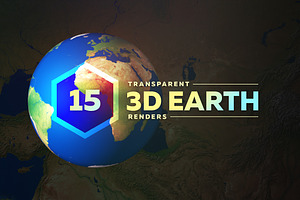 3D Earth Render Without Clouds, an Object Graphic by Artbeaut